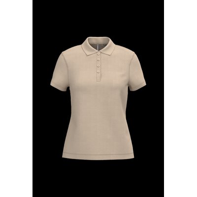 Polo piqué de manga corta de mujer Light Sand M