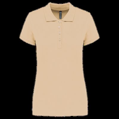 Polo piqué de manga corta de mujer Light Sand XS
