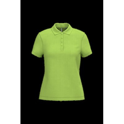 Polo piqué de manga corta de mujer Lime Xxl