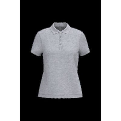 Polo piqué de manga corta de mujer Oxford Grey M