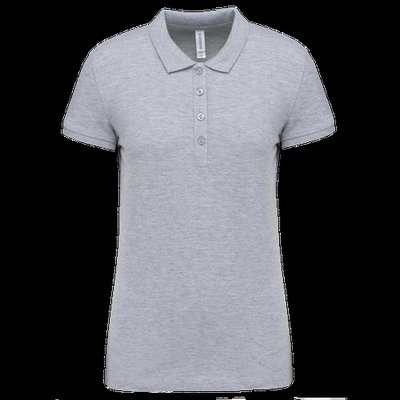 Polo piqué de manga corta de mujer Oxford Grey S