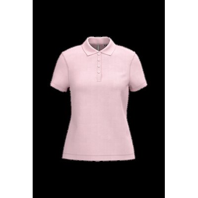Polo piqué de manga corta de mujer Pale Pink Xs