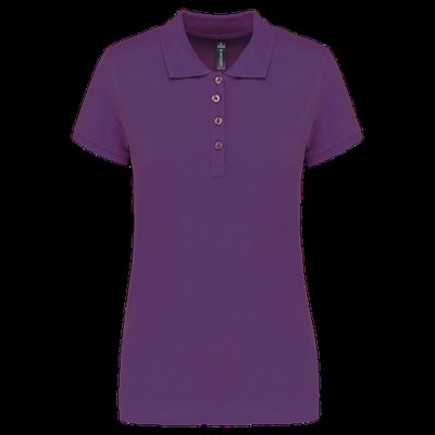Polo piqué de manga corta de mujer Purple XS
