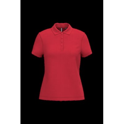 Polo piqué de manga corta de mujer Red S