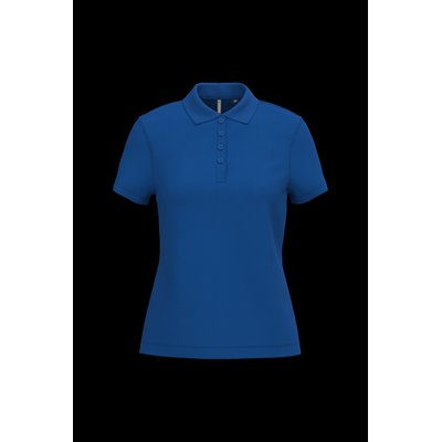Polo piqué de manga corta de mujer Royal Blue Xxl