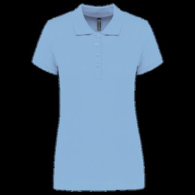 Polo piqué de manga corta de mujer Sky Blue XL