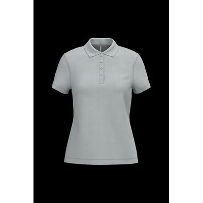 Polo piqué de manga corta de mujer Snow Grey 3Xl