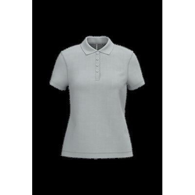 Polo piqué de manga corta de mujer Snow Grey L
