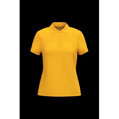 Polo piqué de manga corta de mujer Yellow L