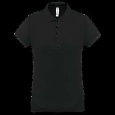 Polo piqué mujer Black L