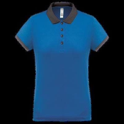 Polo piqué mujer Sporty Royal Blue / Sporty Grey Xl