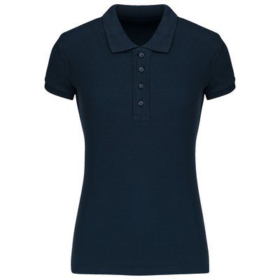Polo piqué orgánico mujer ajustado Navy M