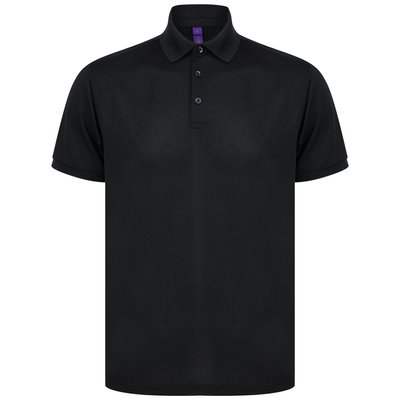 Polo de Poliéster reciclado para hombre Black S