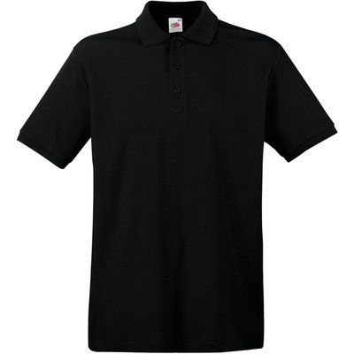 Polo Premium 100% algodón piqué Black XXL