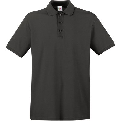 Polo Premium 100% algodón piqué Light Graphite S