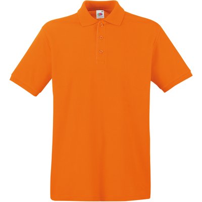 Polo Premium 100% algodón piqué Orange XXL