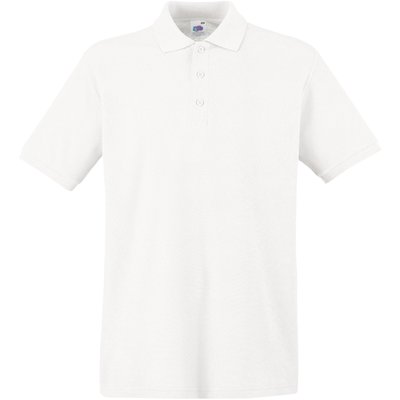 Polo Premium 100% algodón piqué White XXL