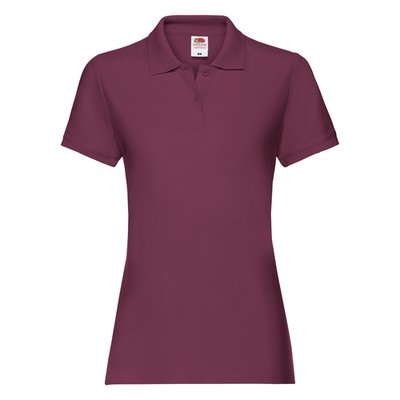 Polo premium mujer algodón Burgundy S