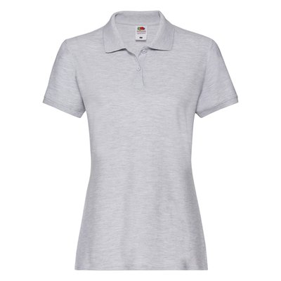 Polo premium mujer algodón Heather Grey S
