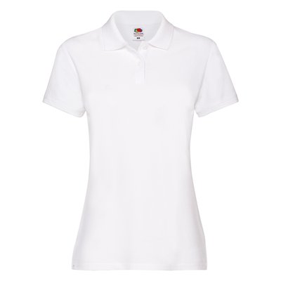 Polo premium mujer algodón White L