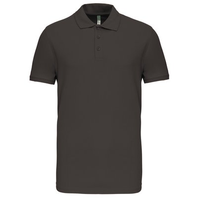 Polo de punto piqué manga corta DARK GREY XXL