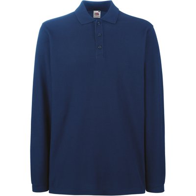 Polo punto piqué manga larga Navy L