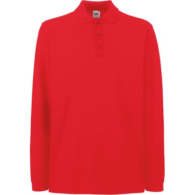 Polo punto piqué manga larga Red M