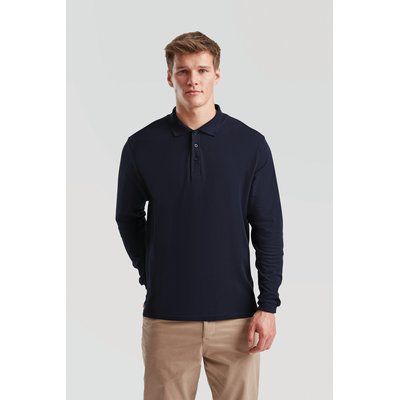 Polo punto piqué manga larga