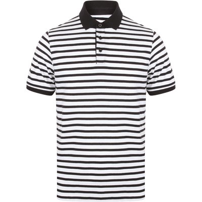 Polo a rayas 100% algodón White / Navy M
