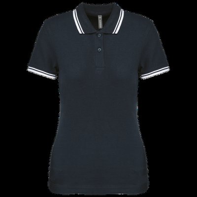 Polo a rayas mujer manga corta Navy / White S
