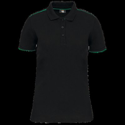 Polo ropa profesional mujer Black / Kelly Green S