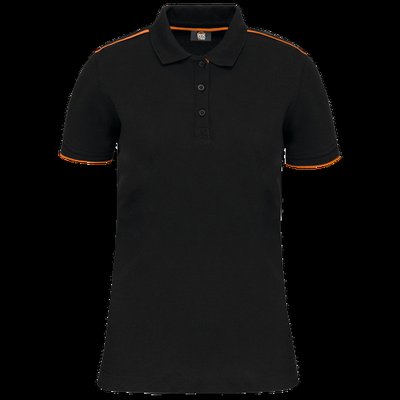 Polo ropa profesional mujer Black / Orange 3XL