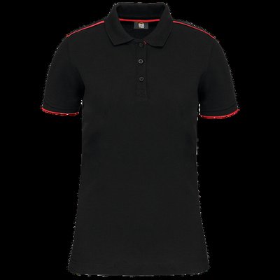 Polo ropa profesional mujer Black / Red Xs
