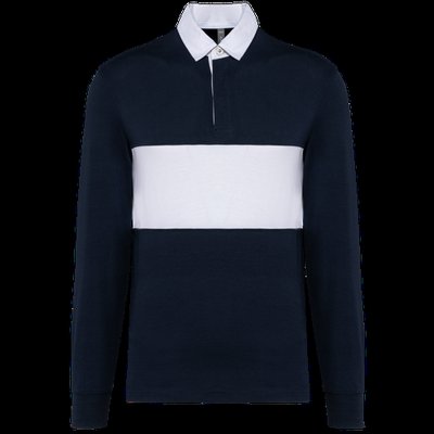 Polo rugby manga larga algodón Navy / White Xxl