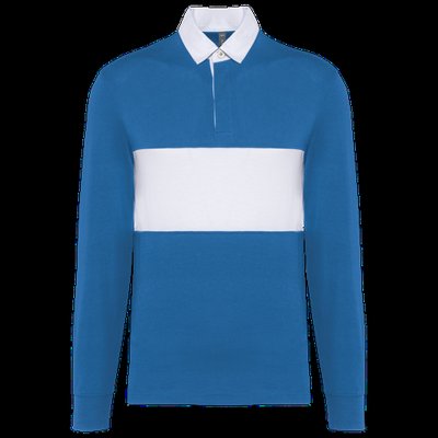 Polo rugby manga larga algodón Sporty Royal Blue / White L