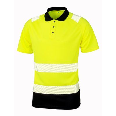 Polo de seguridad reciclado Yellow / Black L/Xl