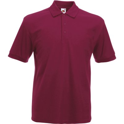 Polo tapeta con tres botones Burgundy 3XL