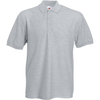 Polo tapeta con tres botones Heather Grey 3Xl