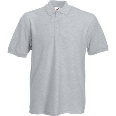 Polo tapeta con tres botones Heather Grey XL