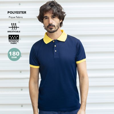 Polo técnico bicolor transpirable