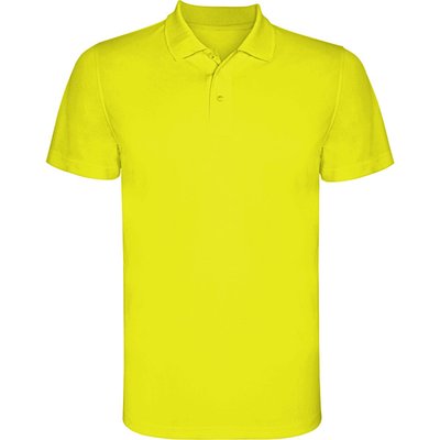 Polo Técnico Manga Corta Amarillo Fluor 16