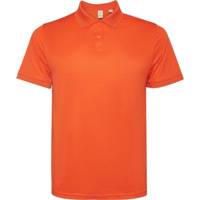Polo técnico manga corta con corchetes Naranja Fuego 3Xl