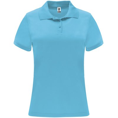 Polo técnico de manga corta para mujer Turquesa M