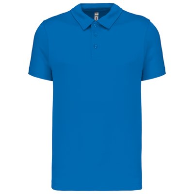 Polo transpirable hombre manga corta Aqua Blue L