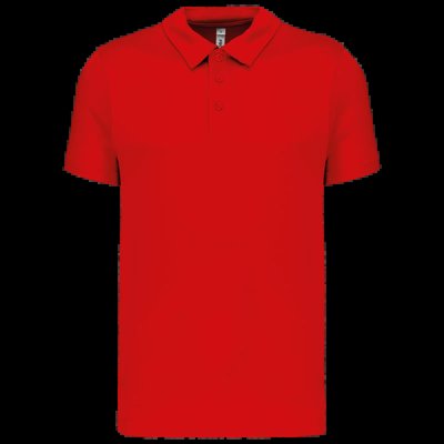 Polo transpirable hombre manga corta Red M