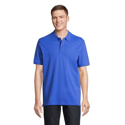 Polo Unisex de Algodón Orgánico Azul Royal Xs