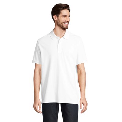 Polo Unisex de Algodón Orgánico Blanco L