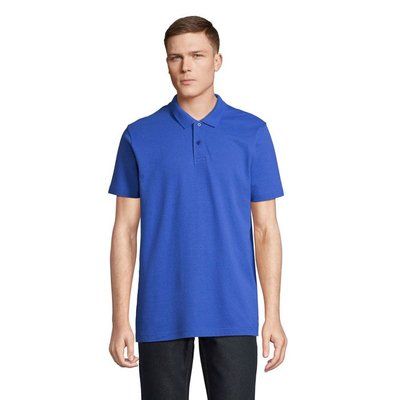 Polo unisex de algodón peinado Azul Royal 4Xl