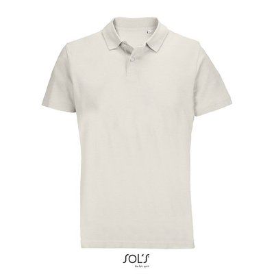 Polo unisex de algodón peinado Blanco Roto L
