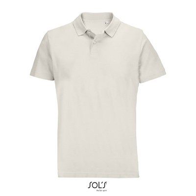 Polo unisex de algodón peinado Blanco Roto M